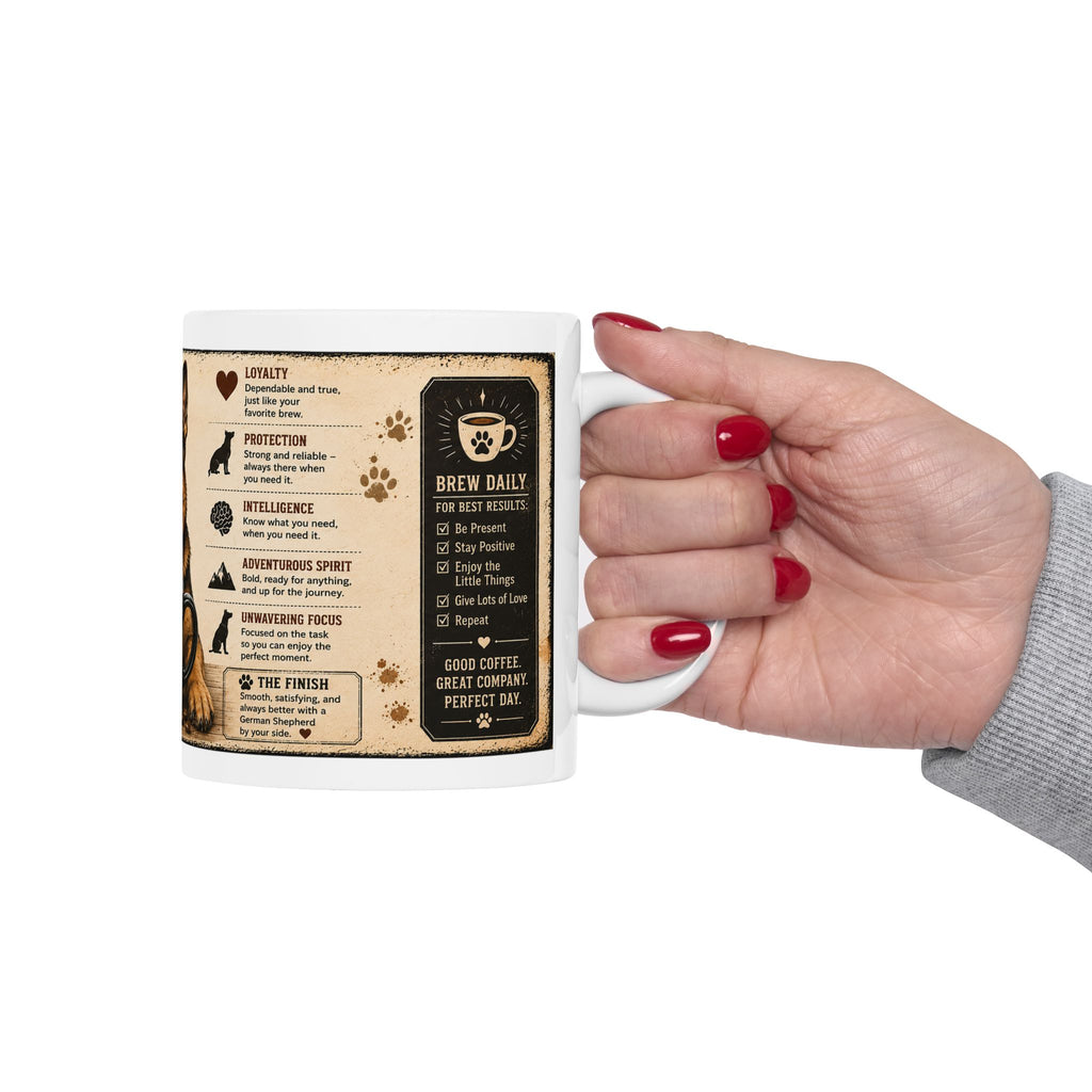 German Shepherd – 'Loyal, Strong, Focused' Dog Lover Gift (11oz/15oz)