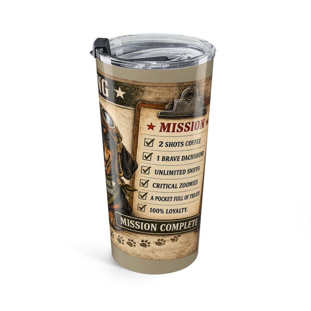 Dachshund Mission Tumbler — Cute Aviator