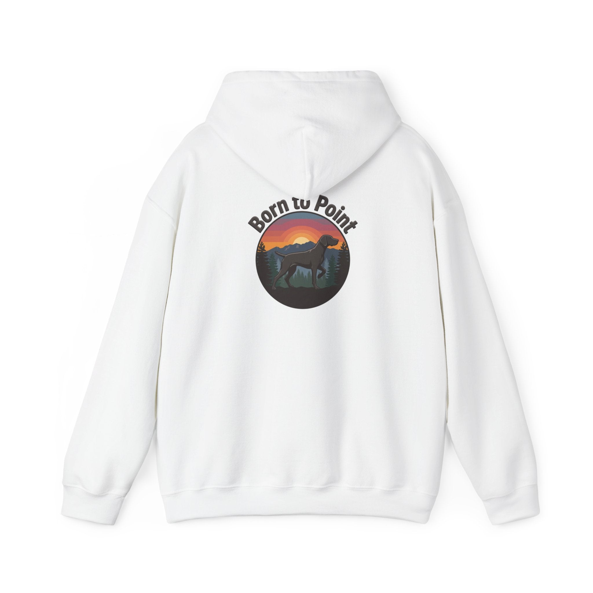 German Shorthaired Pointer Hoodie - "Born to Point" Vintage Sunset Sporting Sweatshirt
