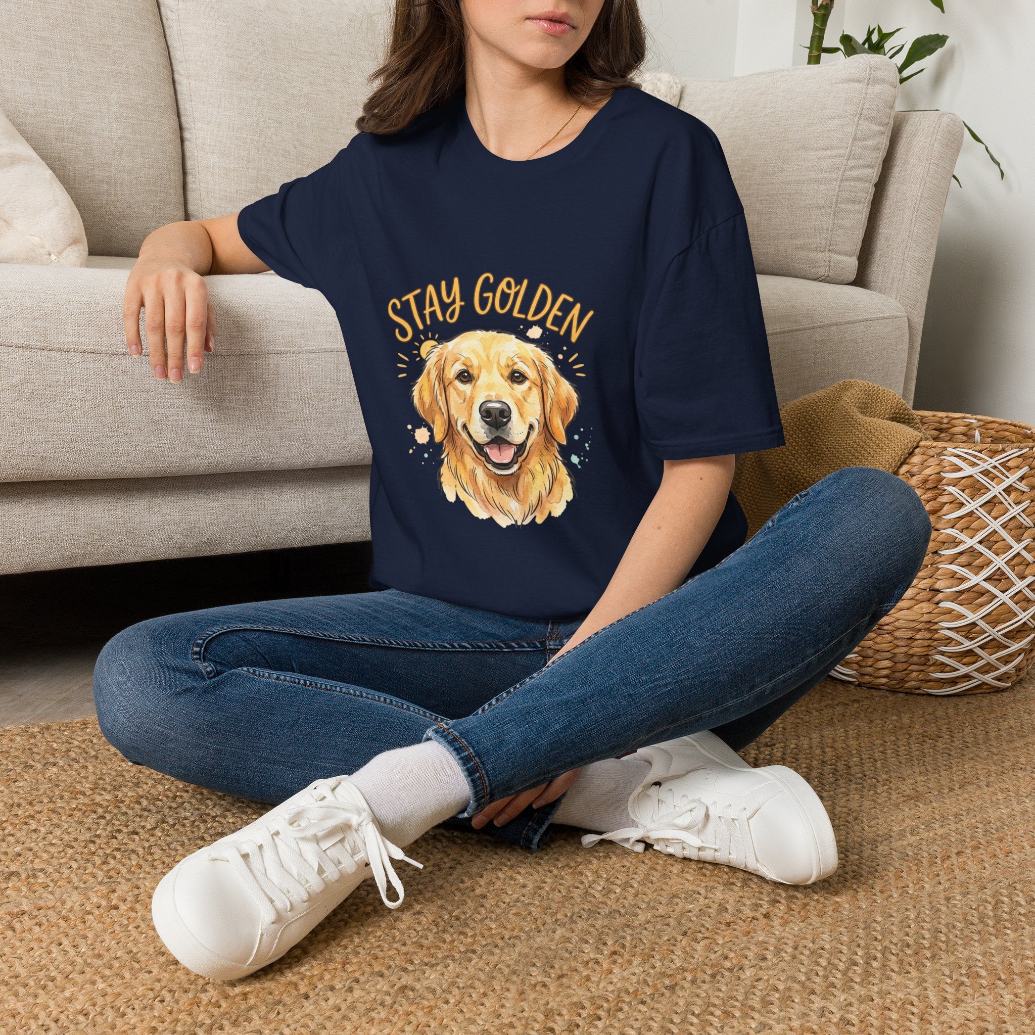 "Stay Golden" Golden Retriever Graphic Tee