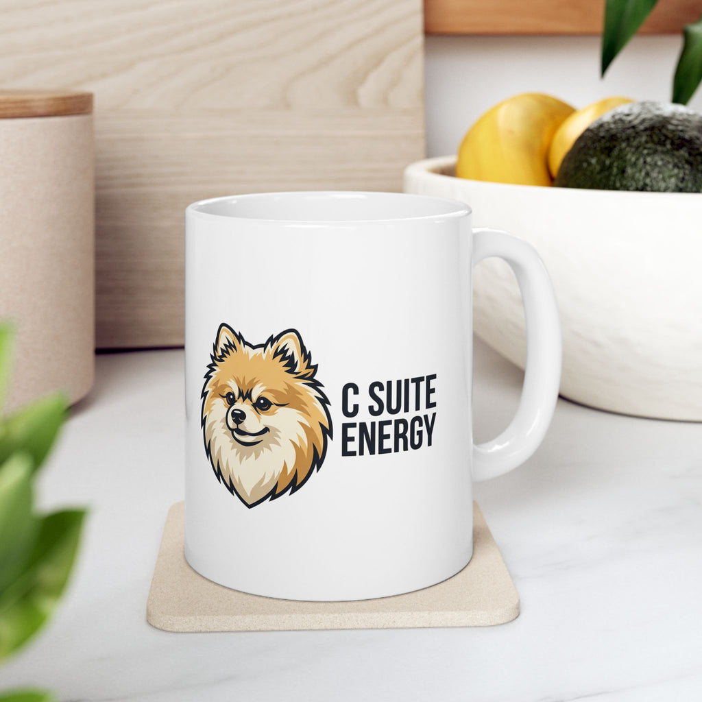 Pomeranian Energy Ceramic Mug – Cute Pomeranian Dog Coffee Cup (11oz, 15oz)