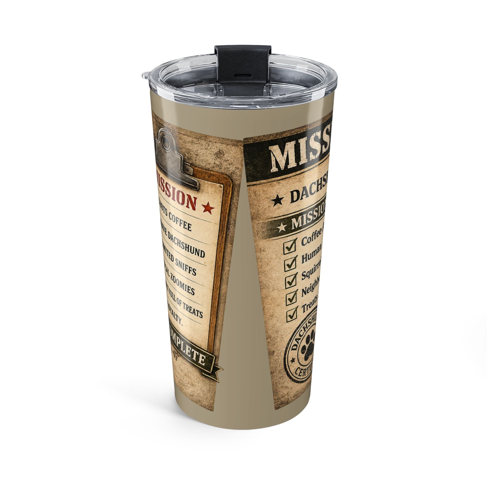 Dachshund Mission Tumbler — Cute Aviator