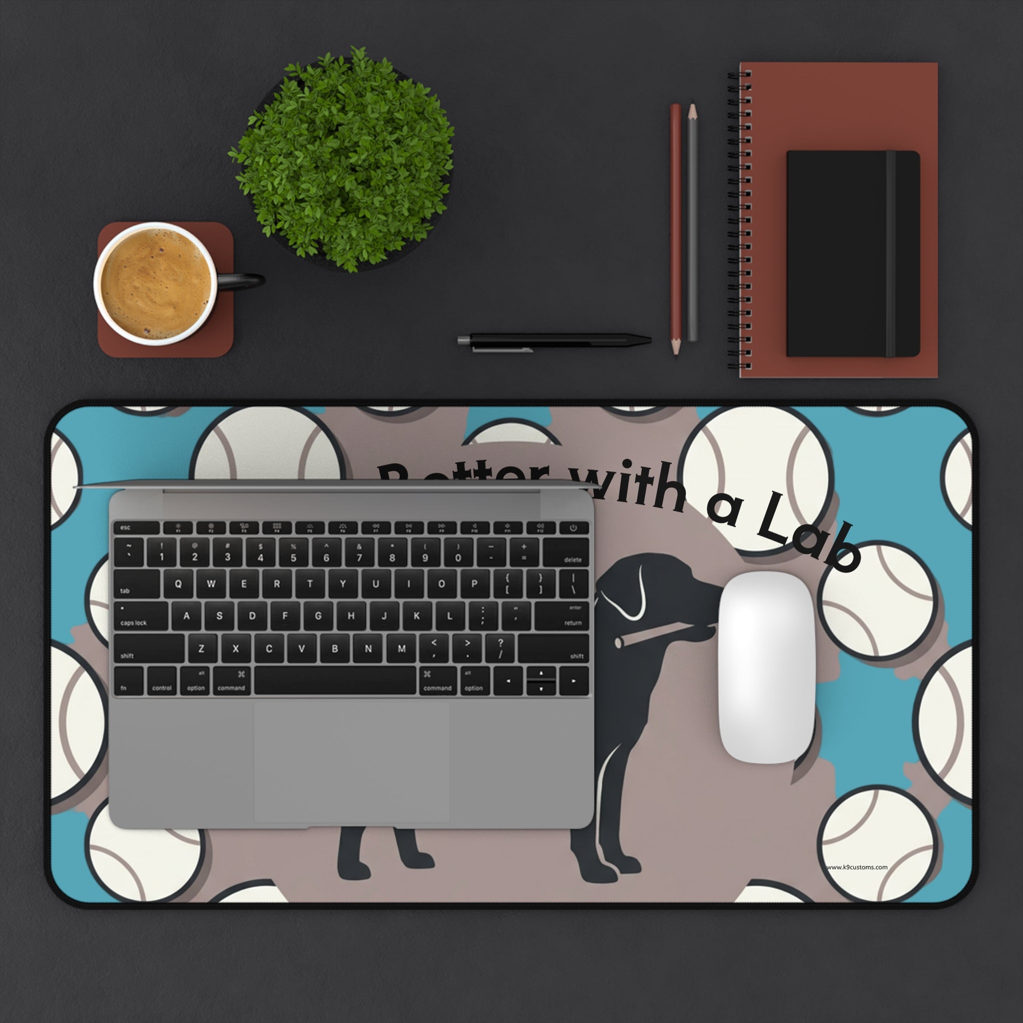 Lab Retriever Desk Mat — "Life is Better with a Lab" Mousepad