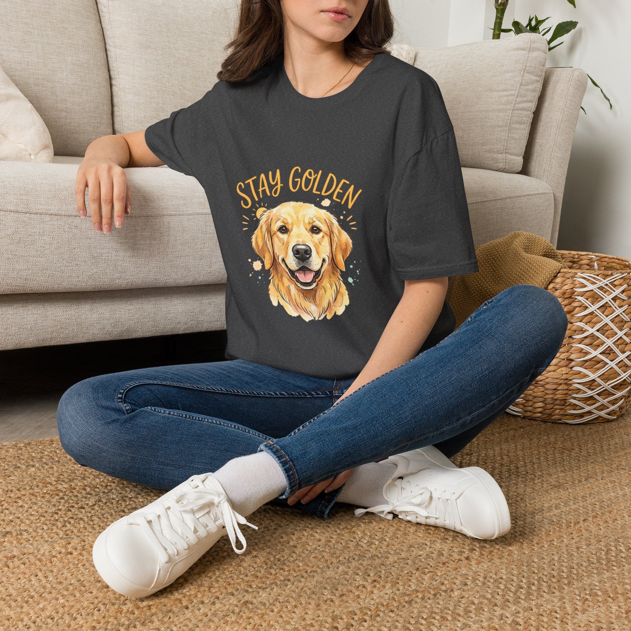 "Stay Golden" Golden Retriever Graphic Tee
