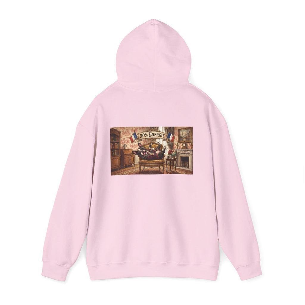 Frenchie Hoodie 90% Energy — Graphic Pullover
