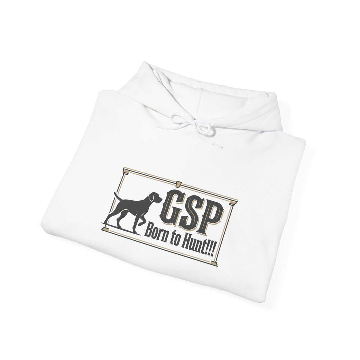 GSP 'Born to Hunt' Hoodie — German Shorthaired Pointer Blueprint Design