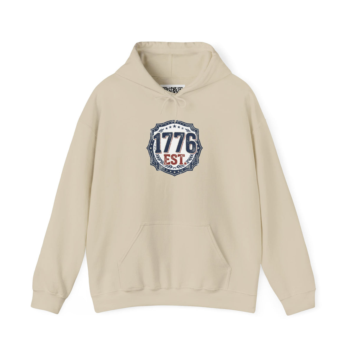 1776 Patriotic Hoodie — "Free Because of the Brave" Military Veteran Sweatshirt