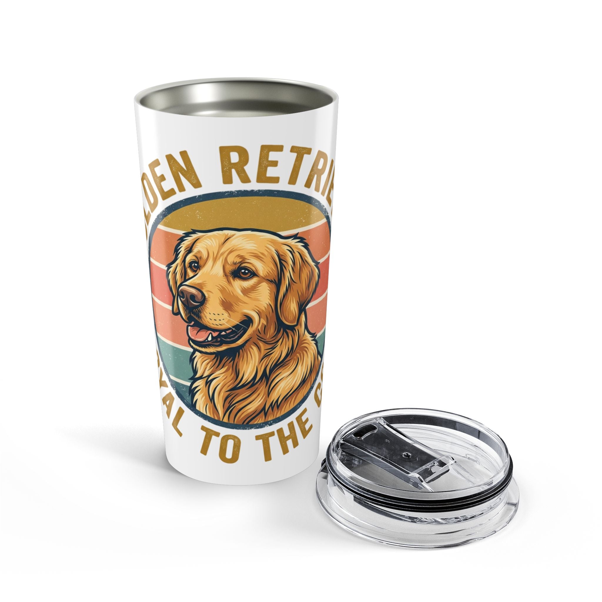 Golden Retriever 20oz Tumbler — Retro Dog Lover Travel Mug