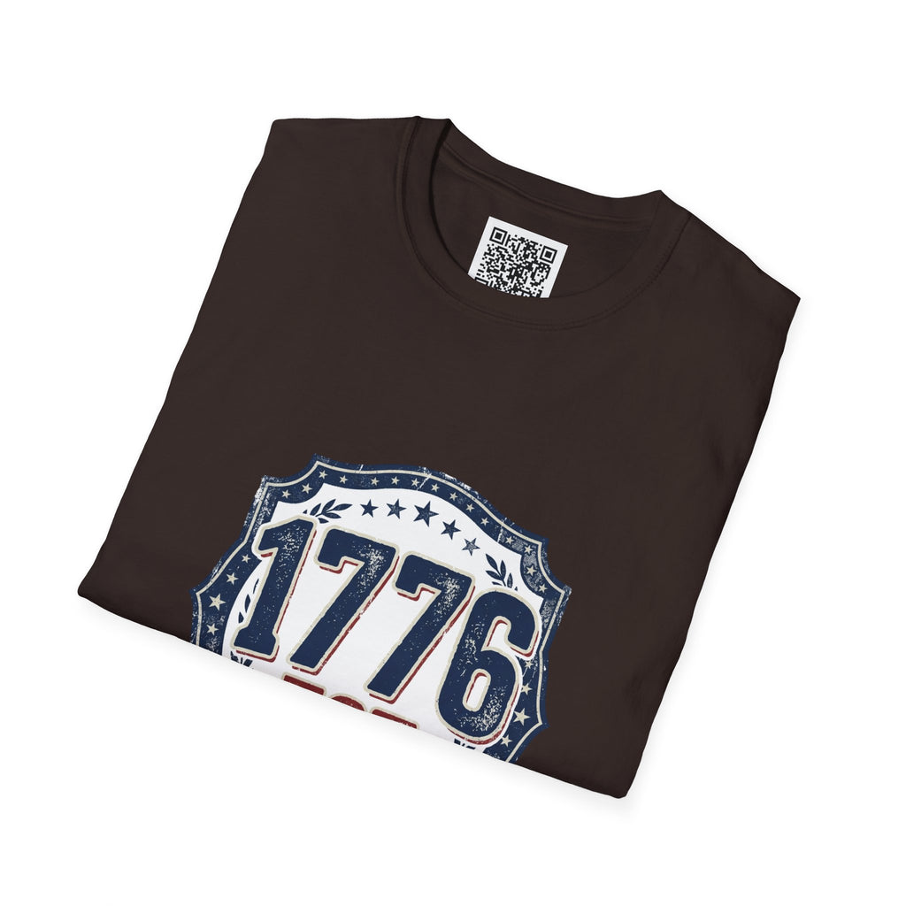 1776 Vintage Shield T-Shirt — Patriotic Independence Day Tee