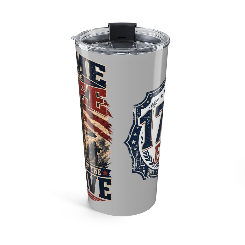 1776 Tumbler 20oz Tumbler — "Home of the Free Because of the Brave" Patriotic Stainless Travel Cup