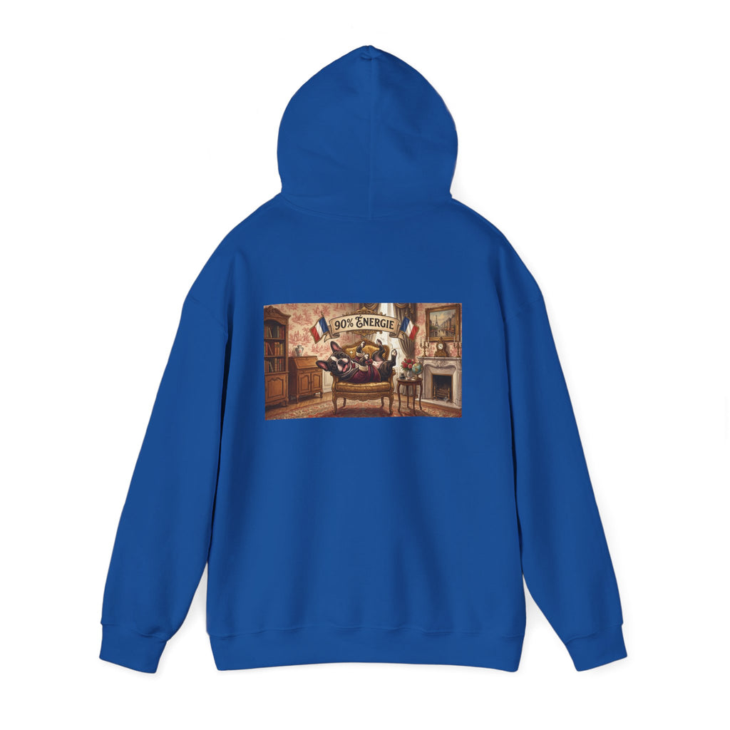 Frenchie Hoodie 90% Energy — Graphic Pullover