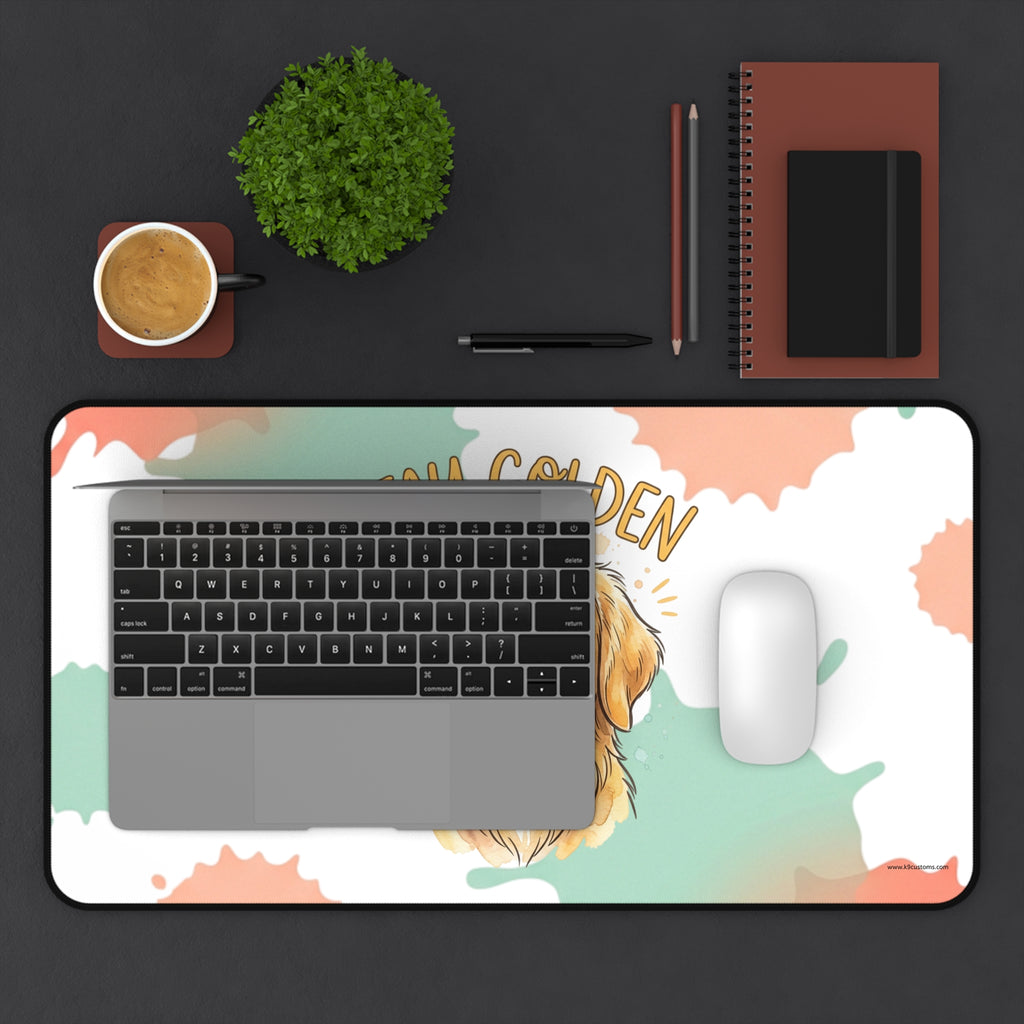 Stay Golden Golden Retriever Desk Mat