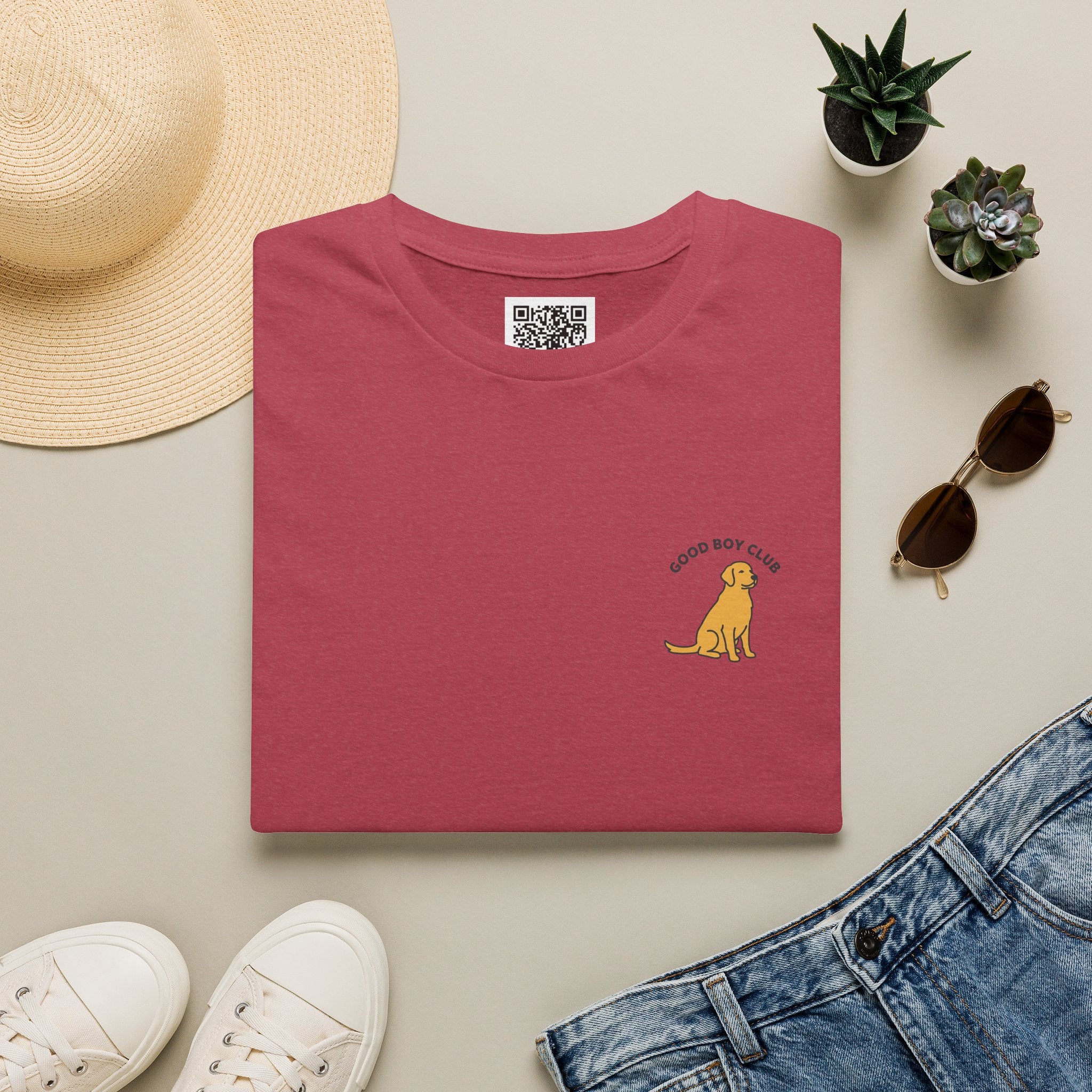 Golden Retriever Good Boy Club Print T-Shirt