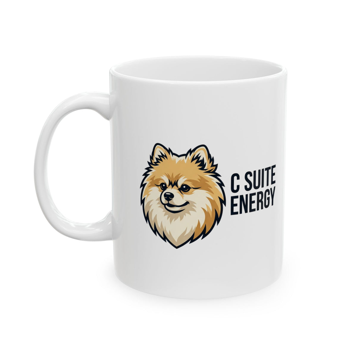 Pomeranian Energy Ceramic Mug – Cute Pomeranian Dog Coffee Cup (11oz, 15oz)