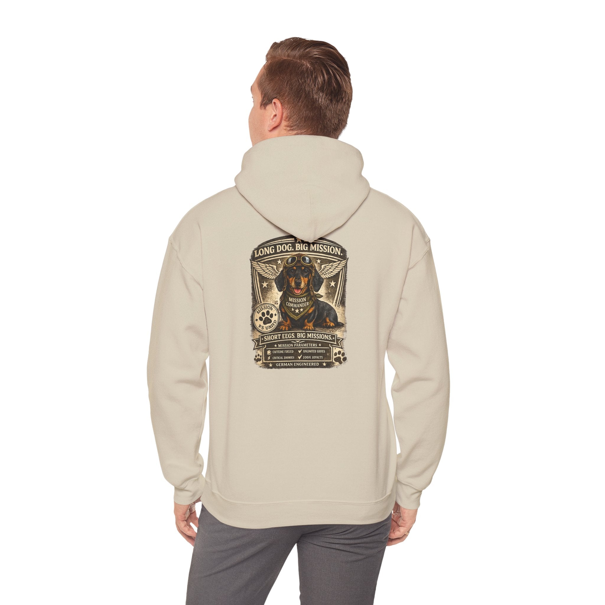 Dachshund — "Long Dog" Vintage Badge Graphic
