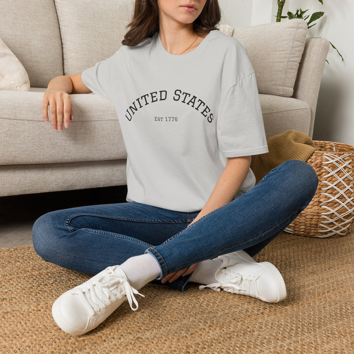United States EST 1776 T-Shirt | Patriotic Vintage Script Tee