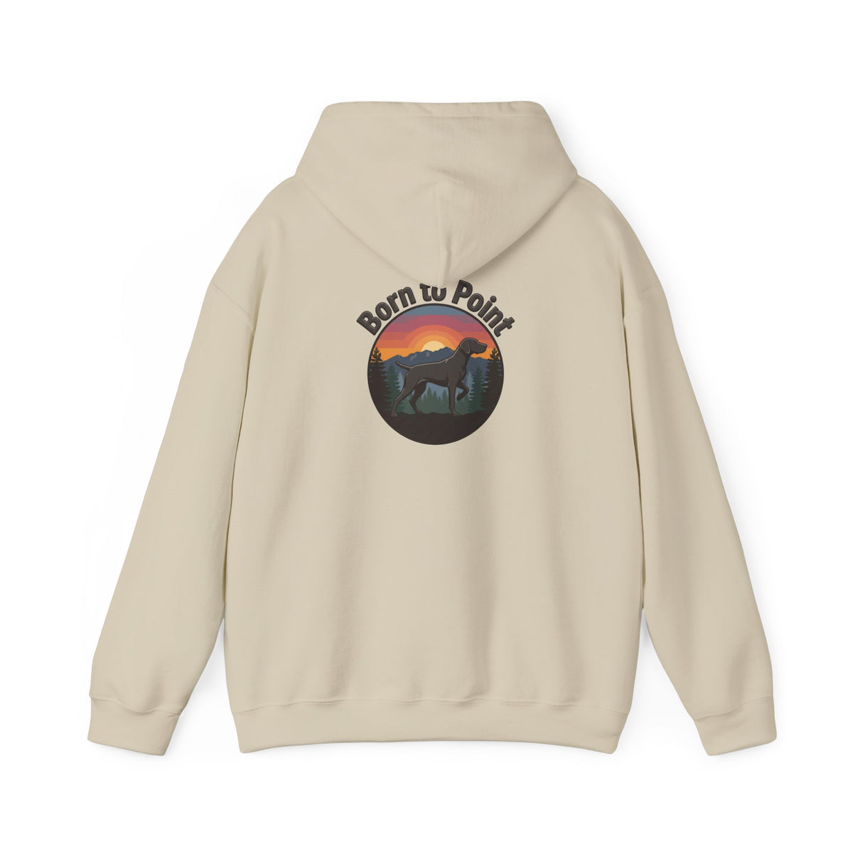 German Shorthaired Pointer Hoodie - "Born to Point" Vintage Sunset Sporting Sweatshirt