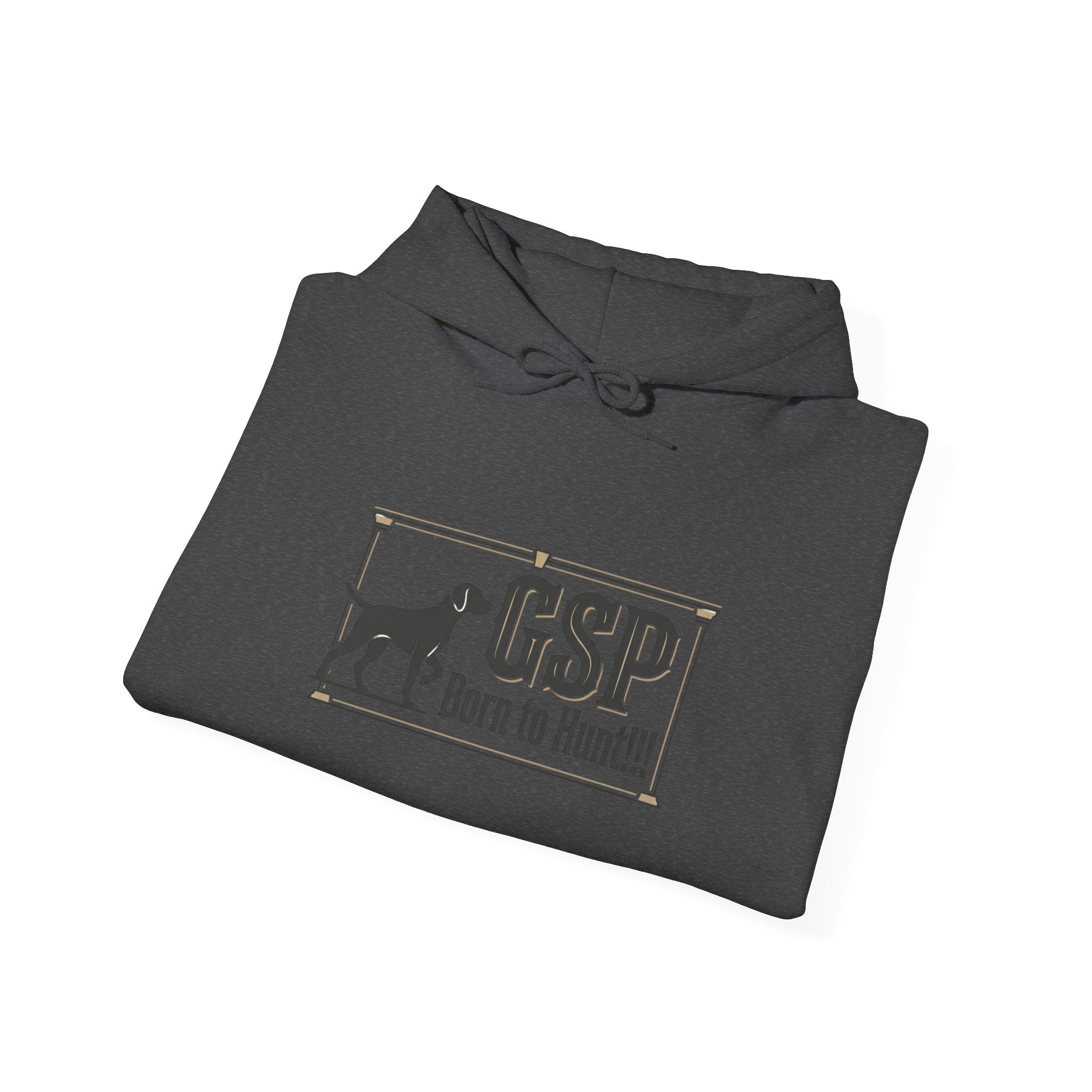 GSP 'Born to Hunt' Hoodie — German Shorthaired Pointer Blueprint Design