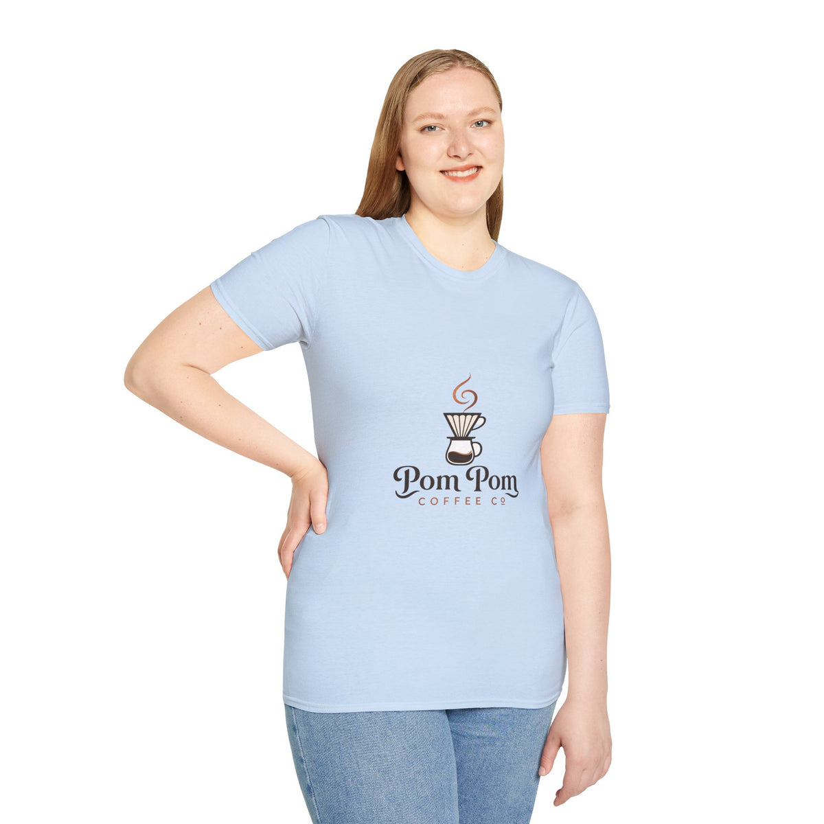 Pomeranian Pom Pom Coffee Pomeranian T-Shirt — “Fueled by Coffee and Pom Pom Energy”