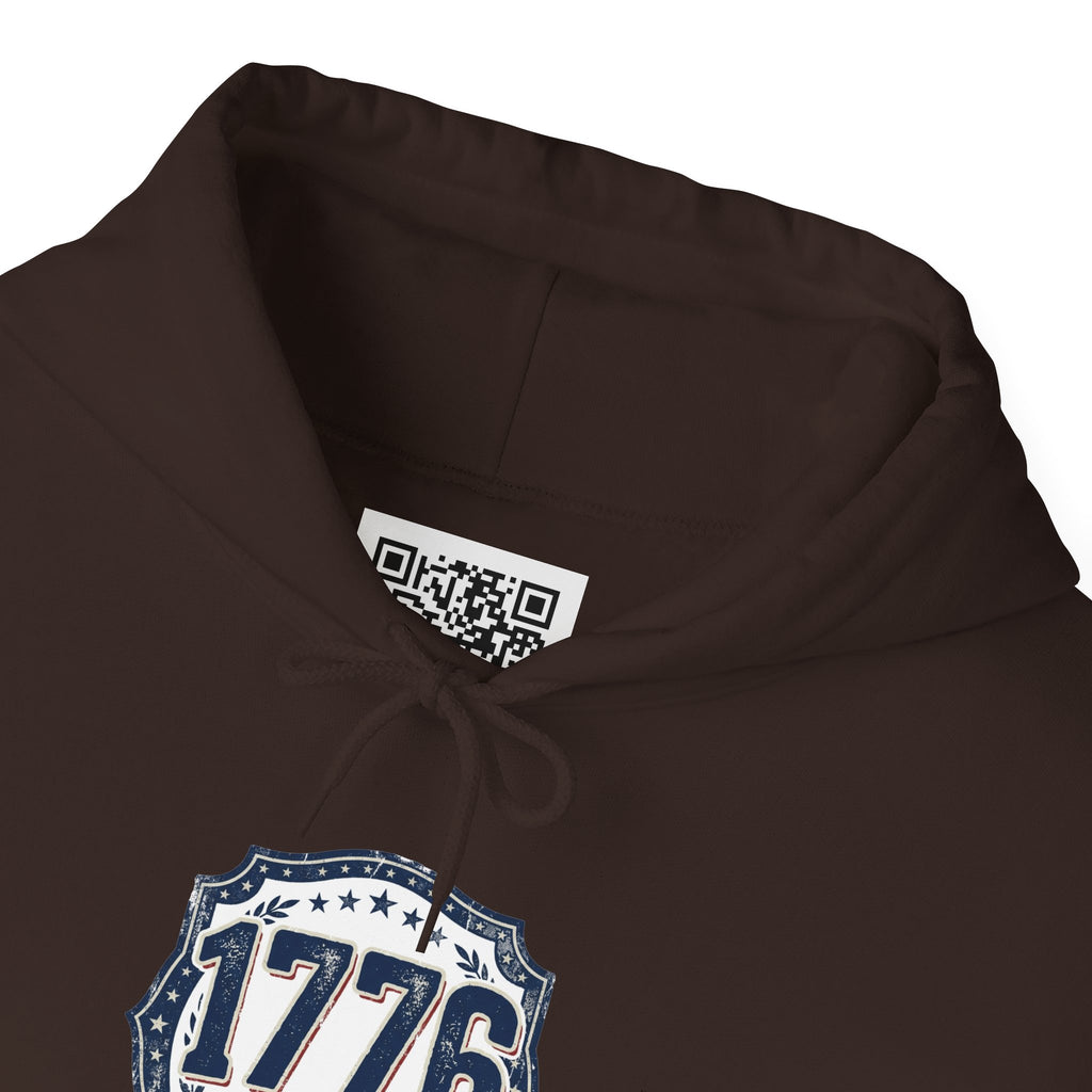 1776 Patriotic Hoodie — "Free Because of the Brave" Military Veteran Sweatshirt
