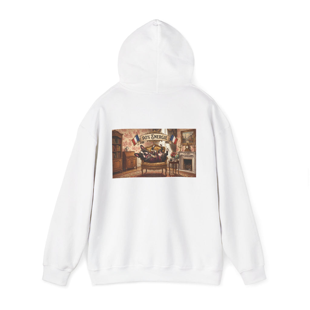 Frenchie Hoodie 90% Energy — Graphic Pullover