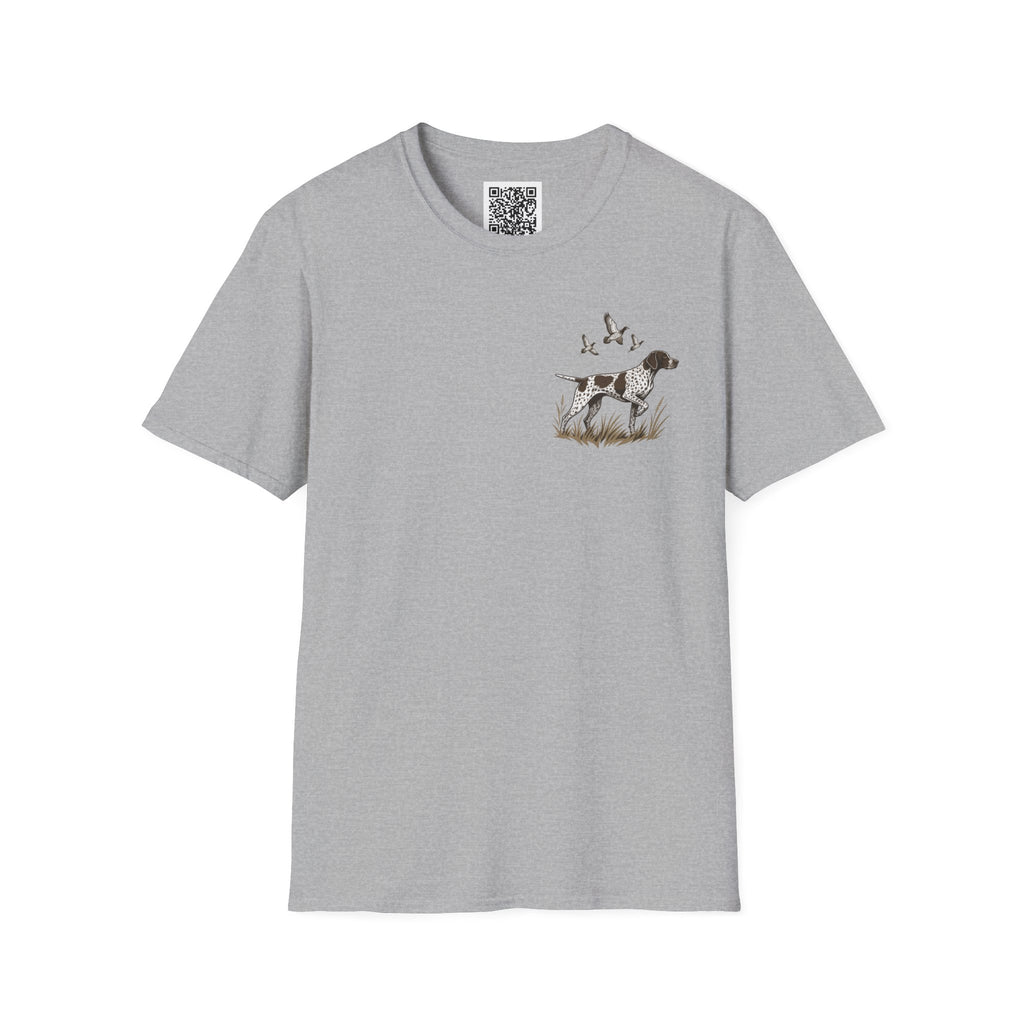 Pointer Dog Graphic T‑Shirt — Vintage Hunting Bird Design