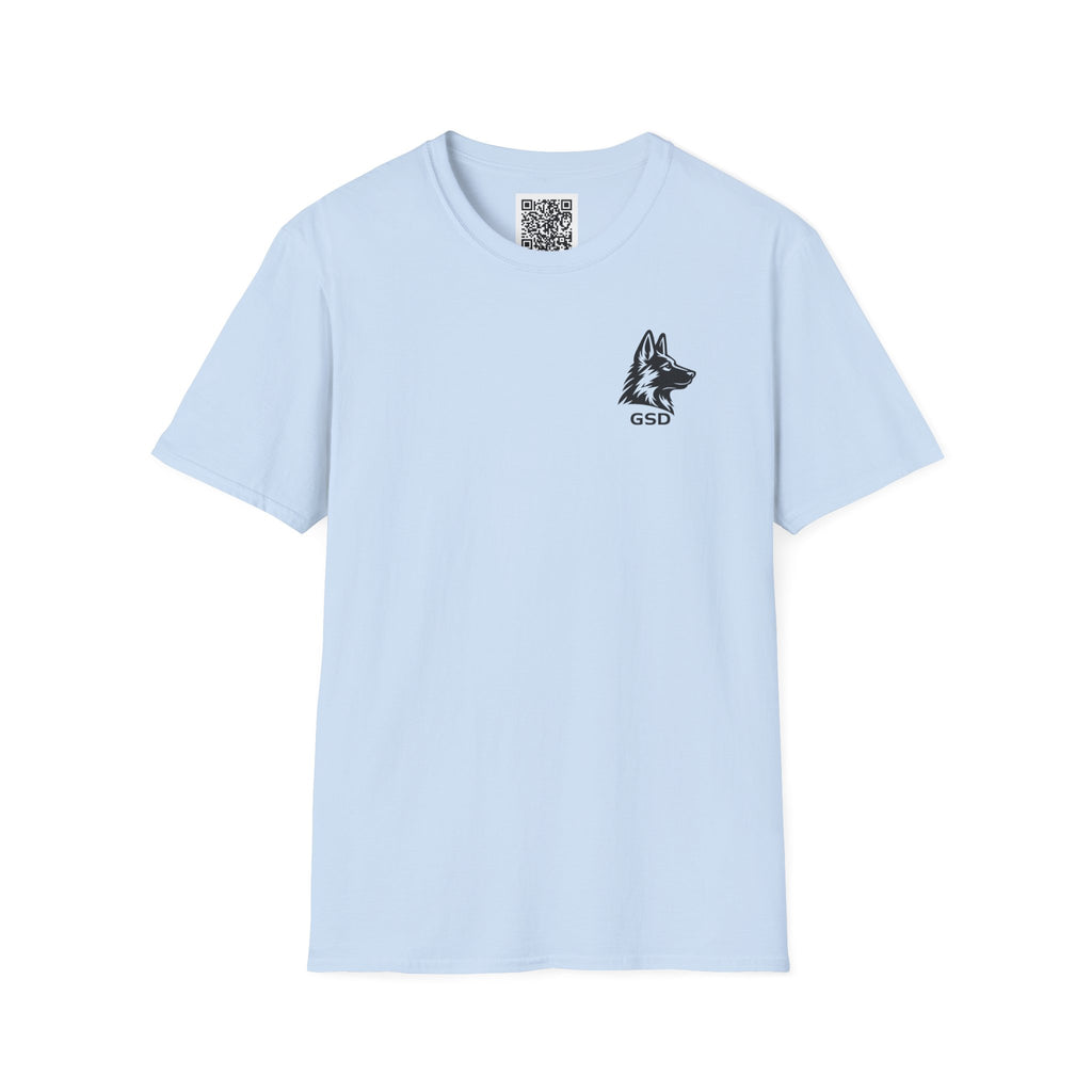 German Shepherd "I can run 30 MPH...What's your super power?" T‑Shirt