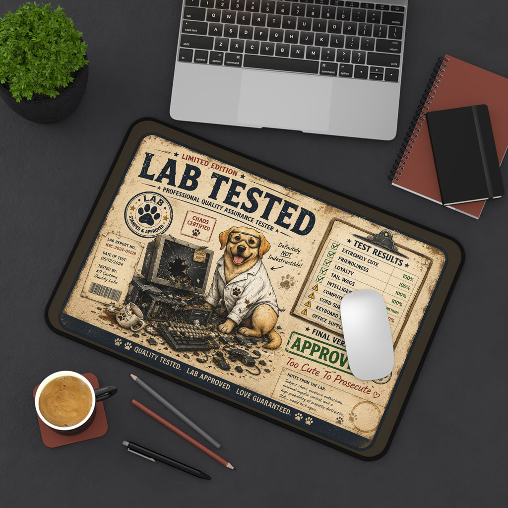 Lab Tested Labrador Desk Mat – Cute Approved Pet-Themed Mousepad