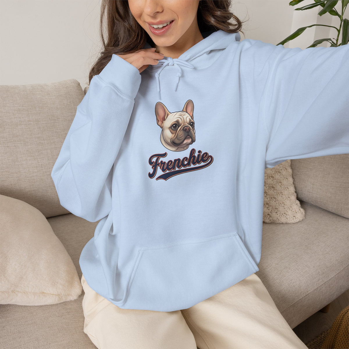 Frenchie Hoodie 90% Energy — Graphic Pullover