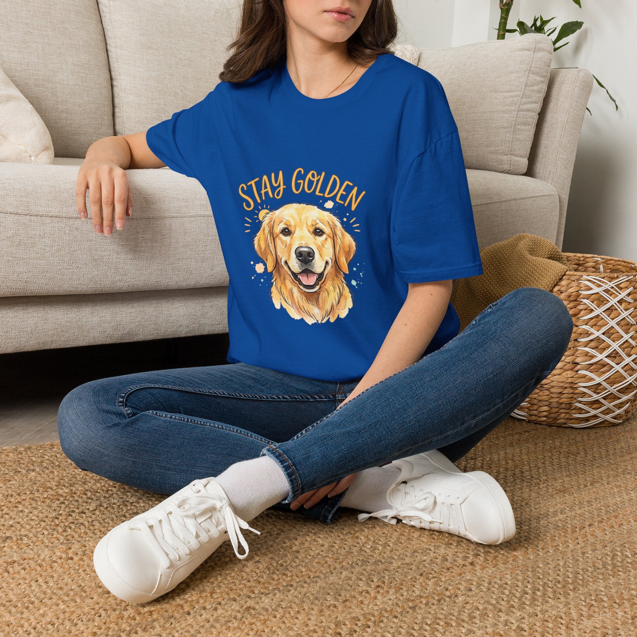 "Stay Golden" Golden Retriever Graphic Tee