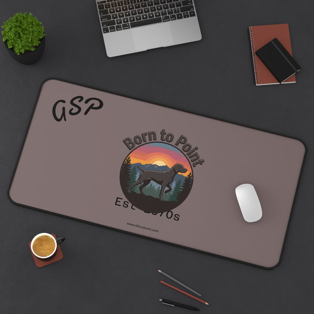 German Shorthaired Pointer Desk Mat — "Born to Point" Est. 1870s Mousepad