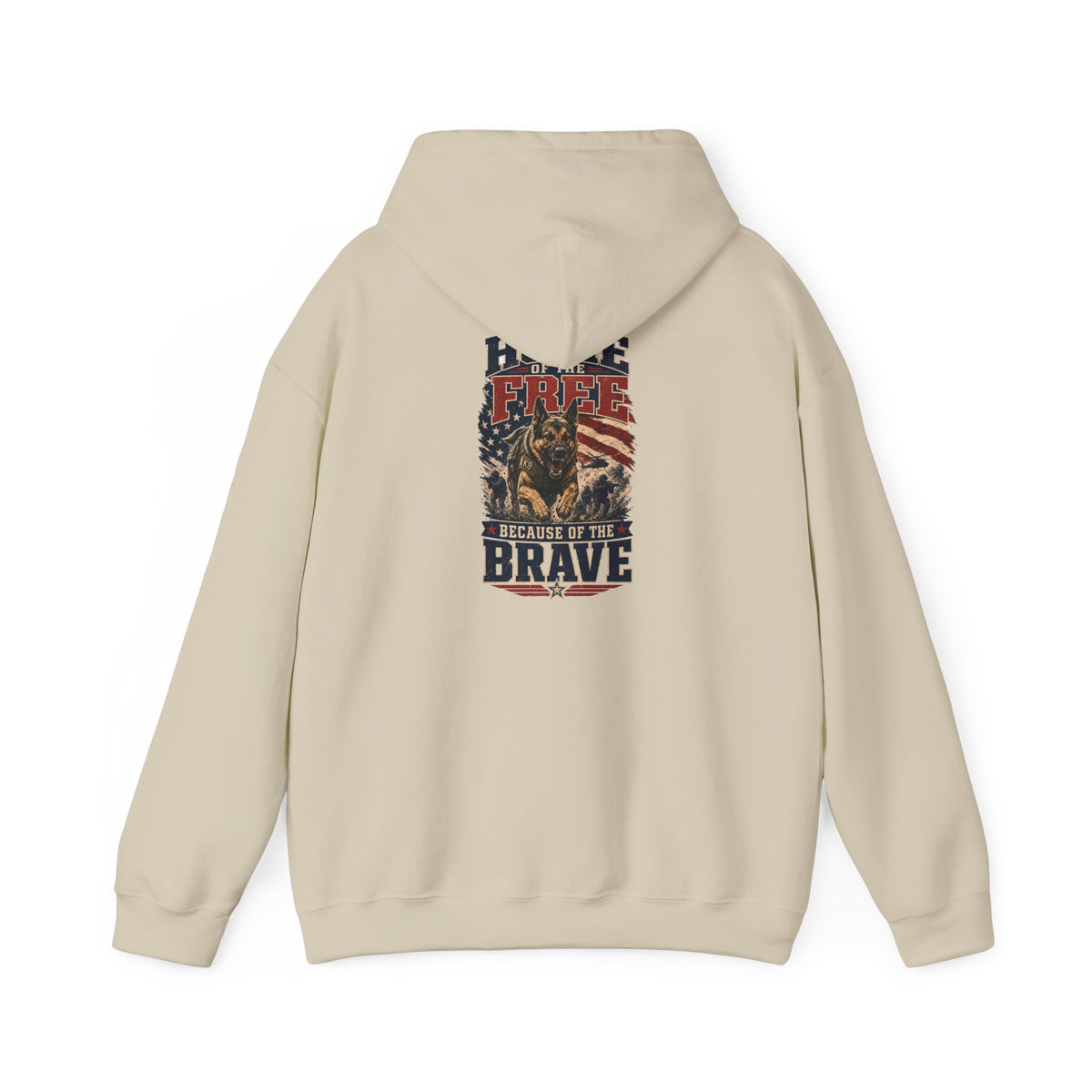 1776 Patriotic Hoodie — "Free Because of the Brave" Military Veteran Sweatshirt