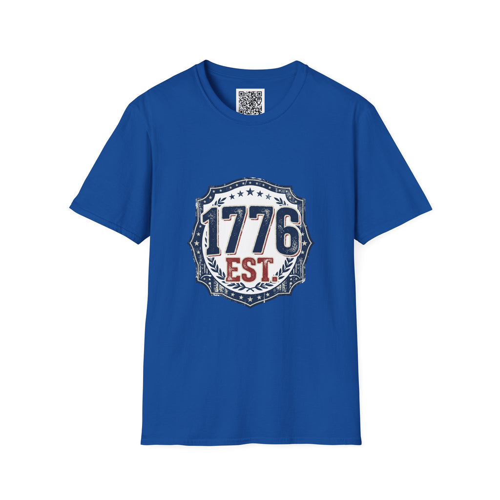 1776 Vintage Shield T-Shirt — Patriotic Independence Day Tee
