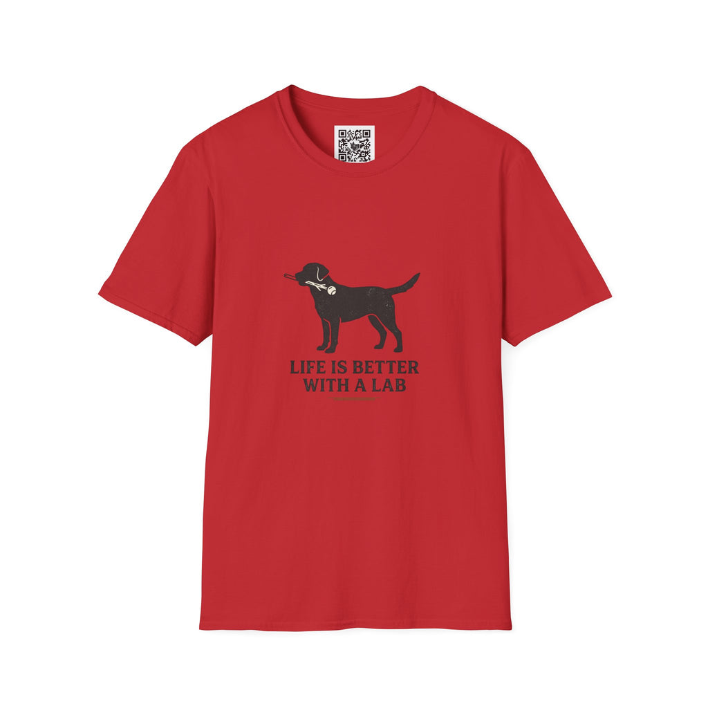 Lab Retriever T-Shirt — "Life Is Better With a Lab" Dog Lover Tee