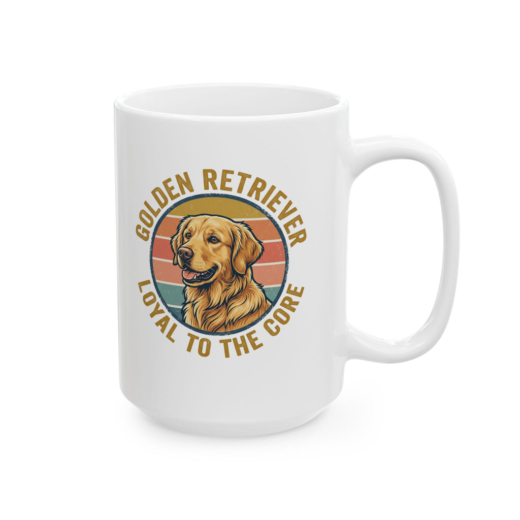 Golden Retriever Ceramic Mug — "Good Boy" Loyal Dog Coffee Cup (11oz/15oz)