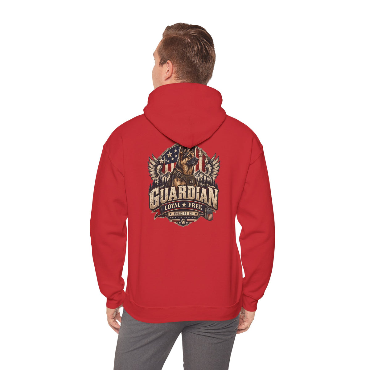 Guardian Loyal & Free Hoodie - Patriotic American Flag Eagle Design