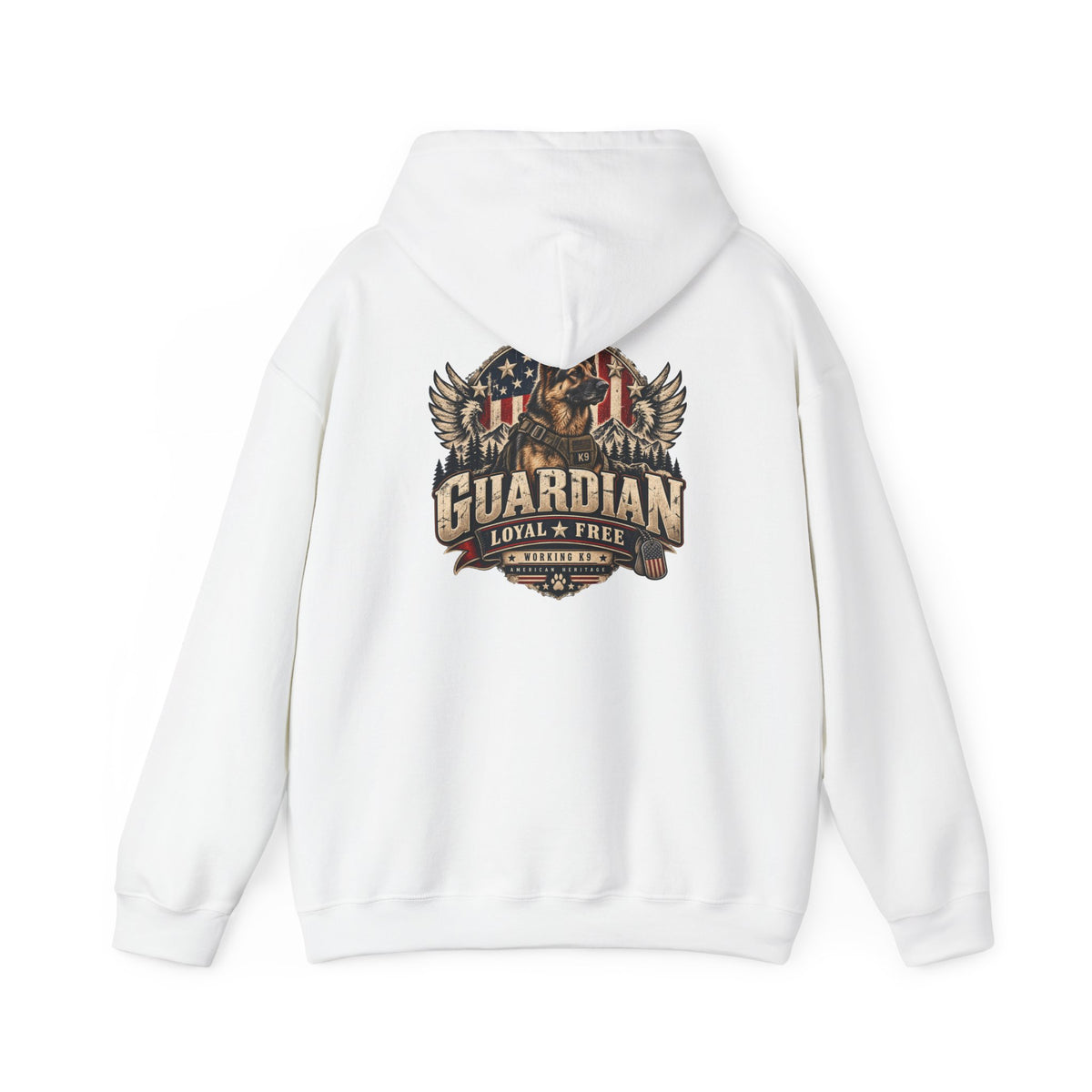 Guardian Loyal & Free Hoodie - Patriotic American Flag Eagle Design