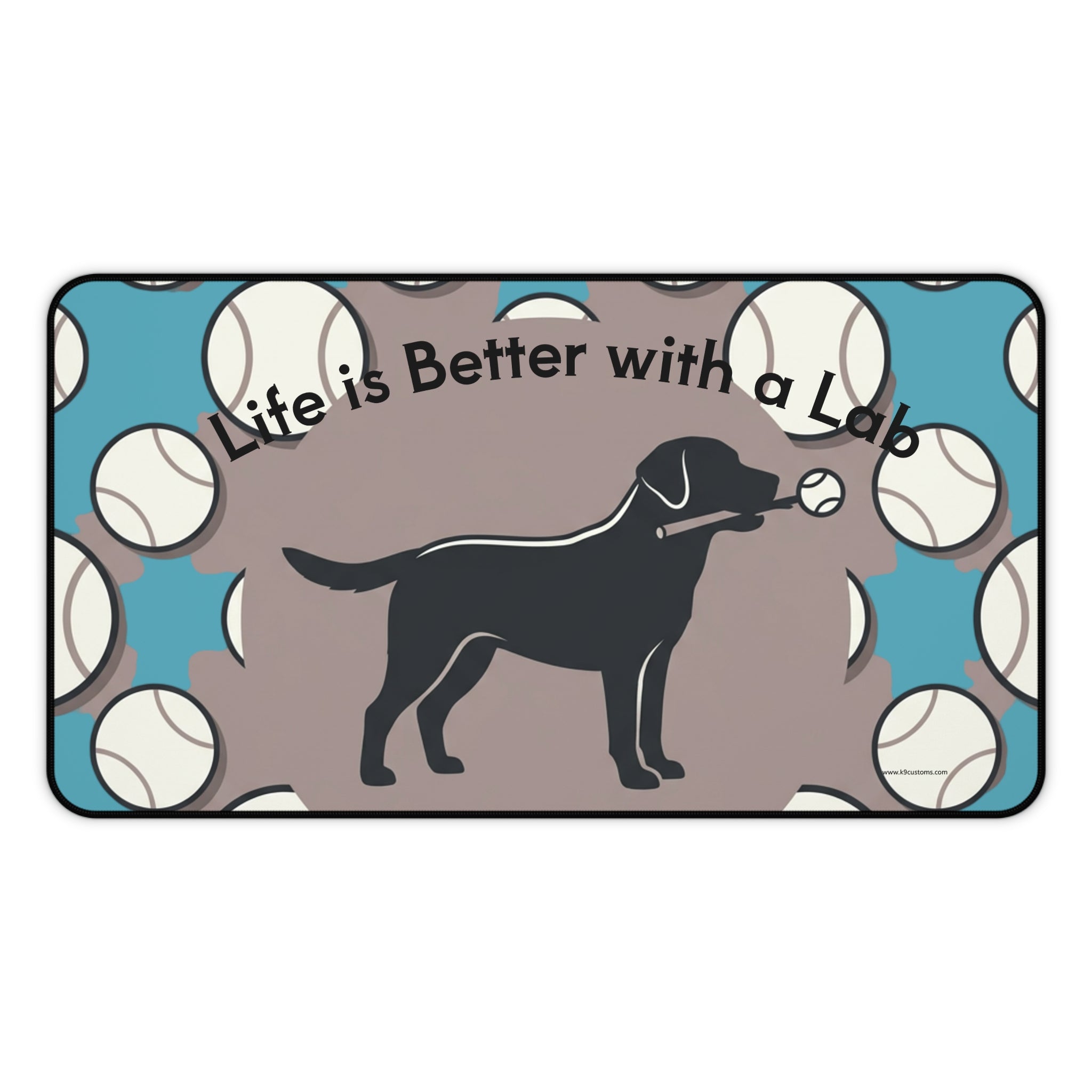 Lab Retriever Desk Mat — "Life is Better with a Lab" Mousepad