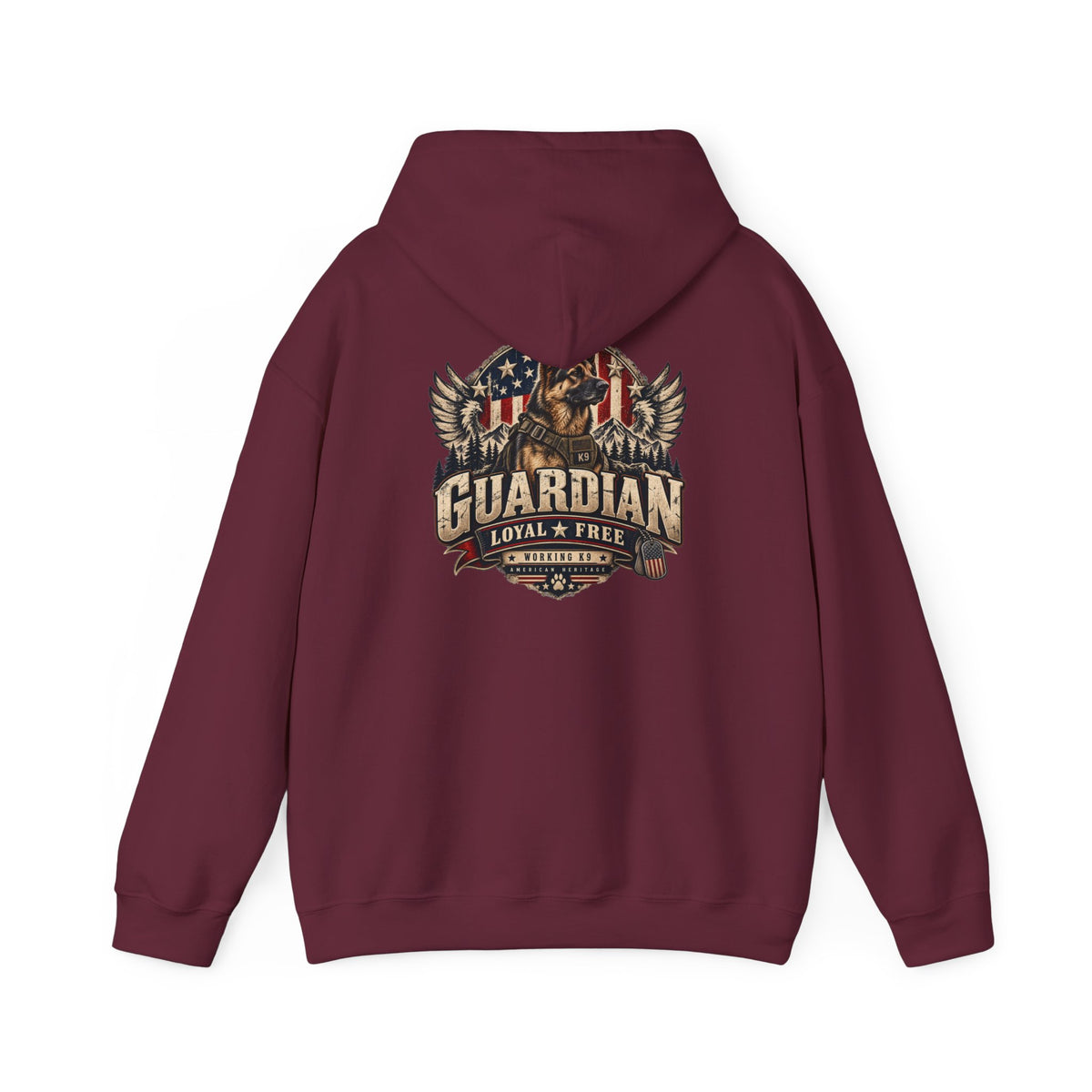 Guardian Loyal & Free Hoodie - Patriotic American Flag Eagle Design