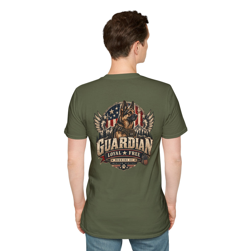 Guardian German Shepherd T-Shirt — Loyal & Free Patriotic K9 Tee