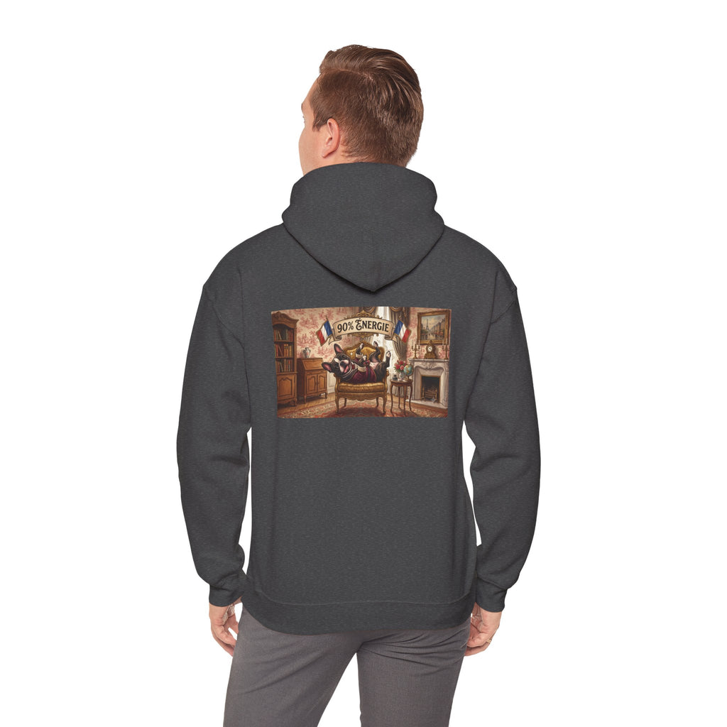 Frenchie Hoodie 90% Energy — Graphic Pullover
