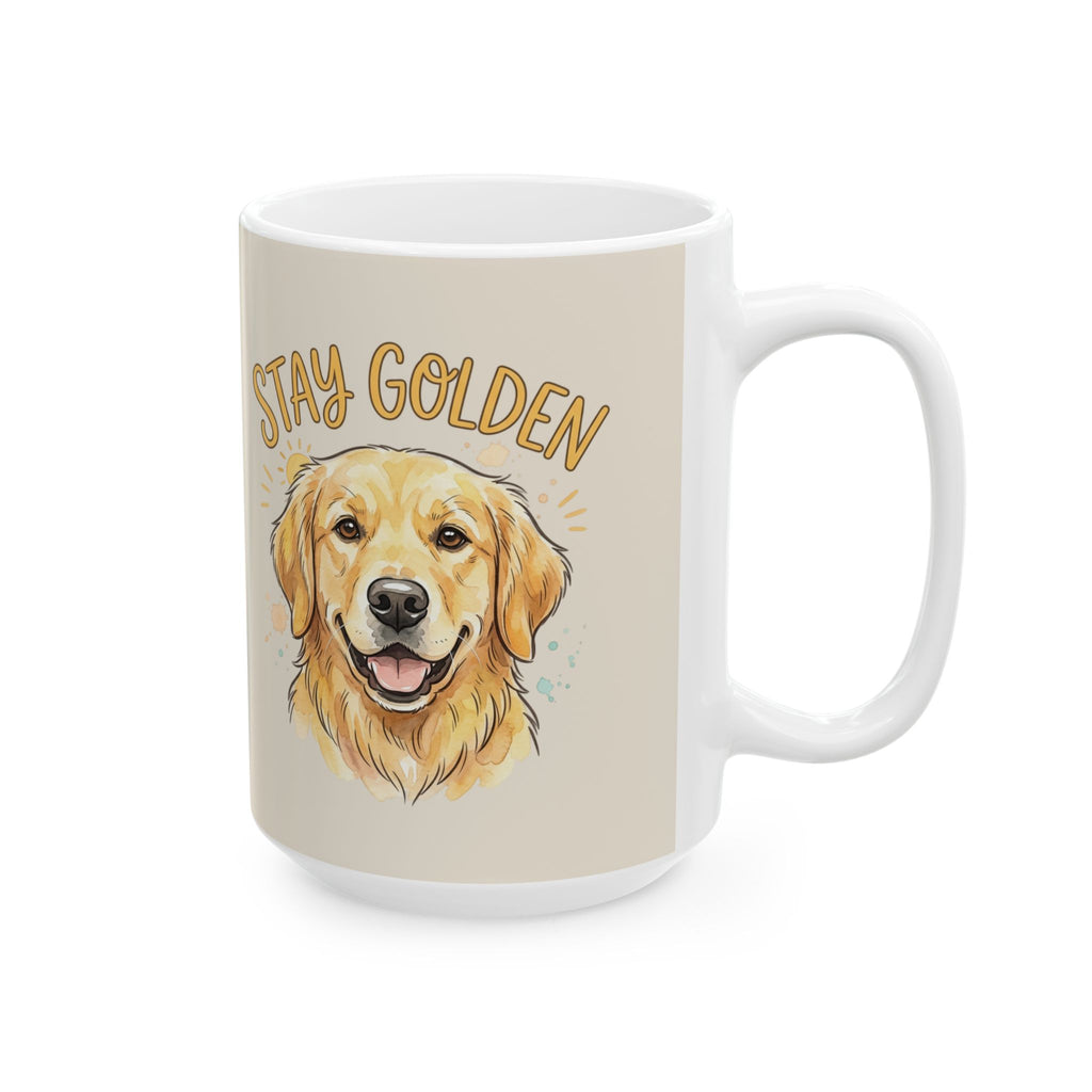 “Stay Golden” Ceramic Coffee Cup (11oz & 15oz)