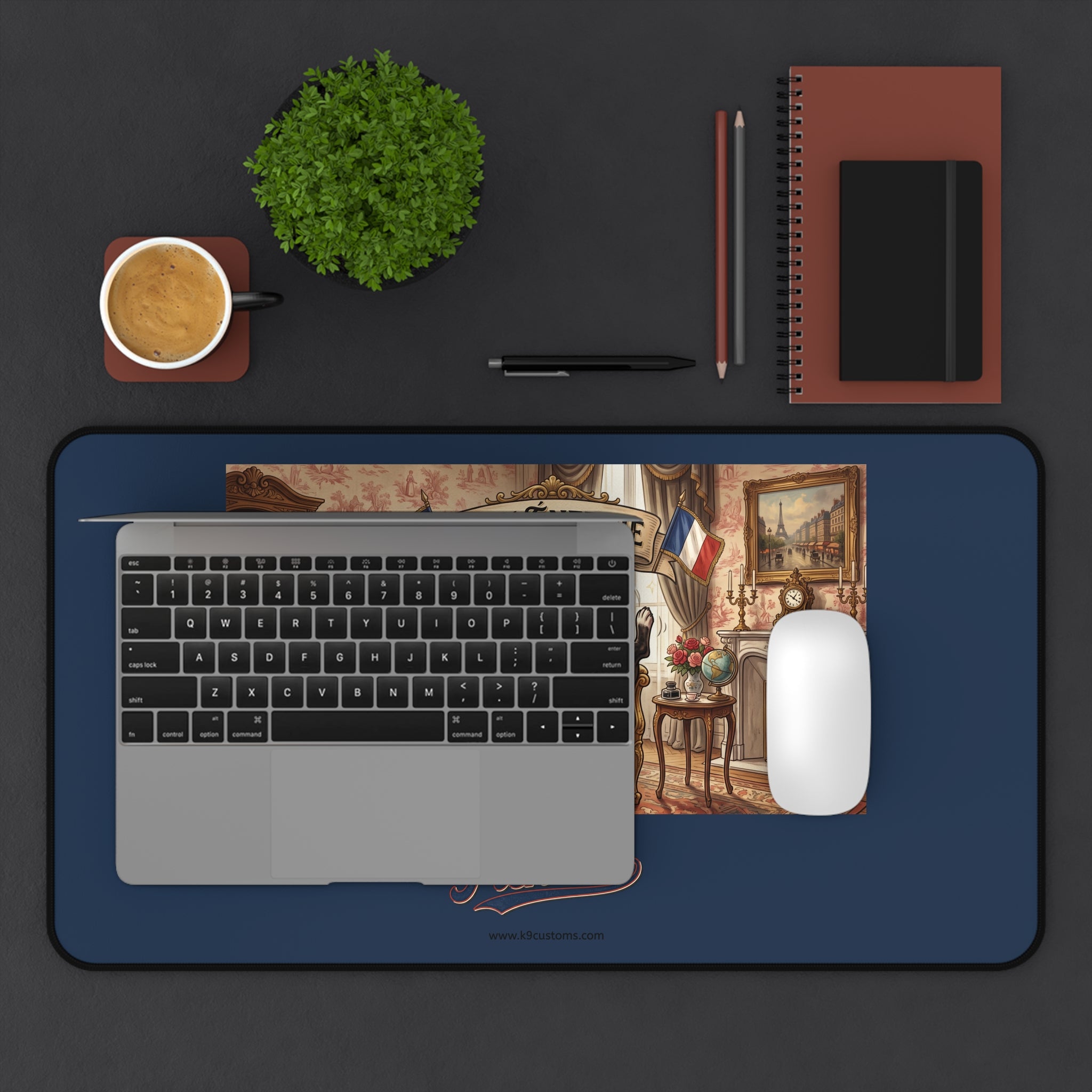 Frenchie Desk Mat – 90% Énergie French Bulldog Gaming/Office Mouse Pad