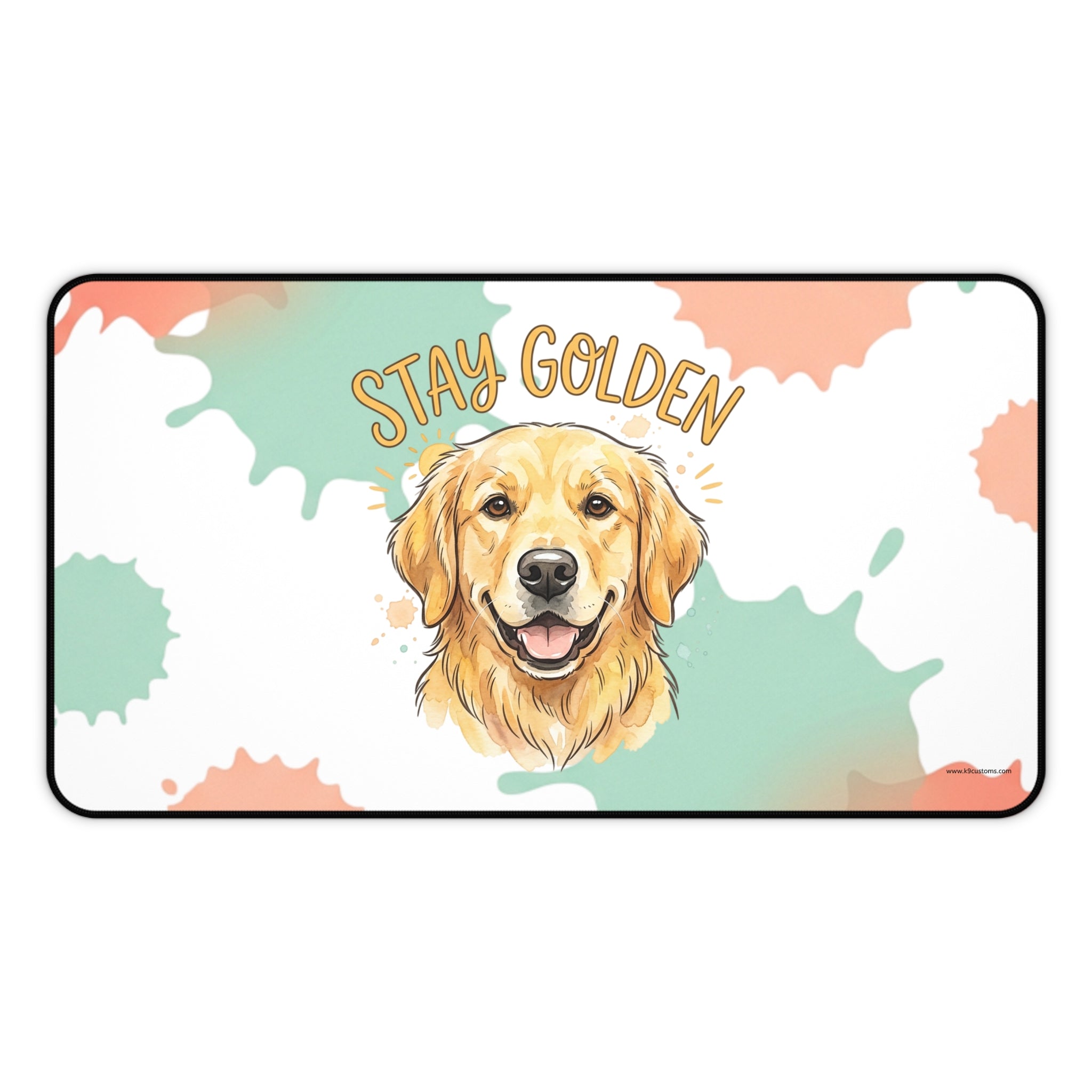 Stay Golden Golden Retriever Desk Mat