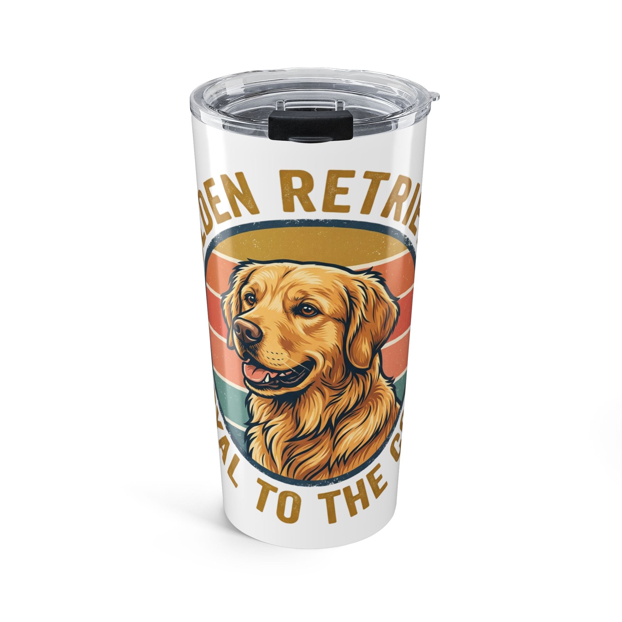 Golden Retriever 20oz Tumbler — Retro Dog Lover Travel Mug