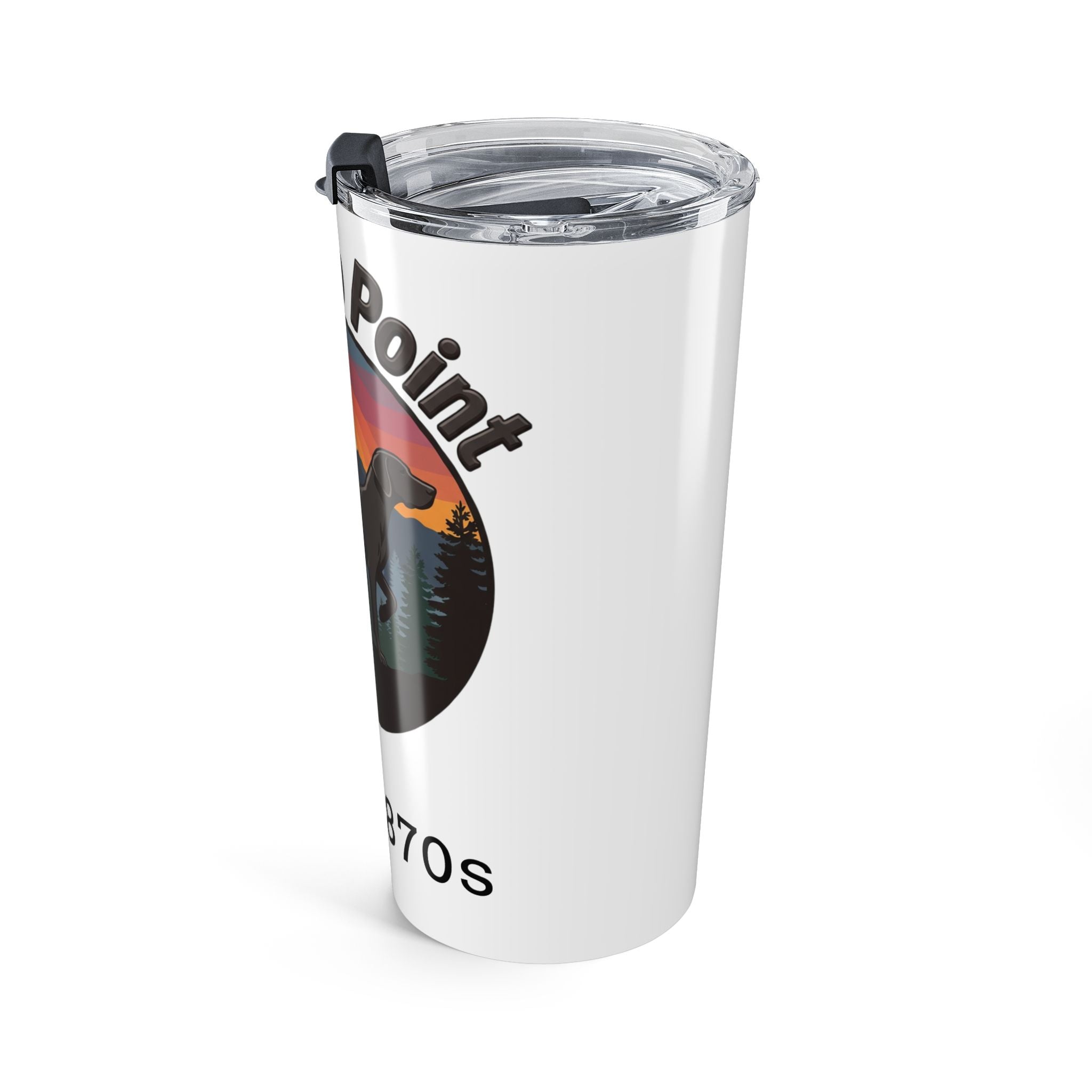 Born to Point 20oz Tumbler — Hunting Dog Sunset Travel Cup