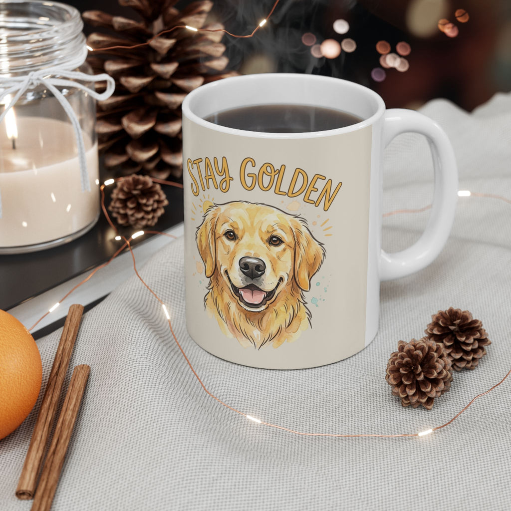 “Stay Golden” Ceramic Coffee Cup (11oz & 15oz)