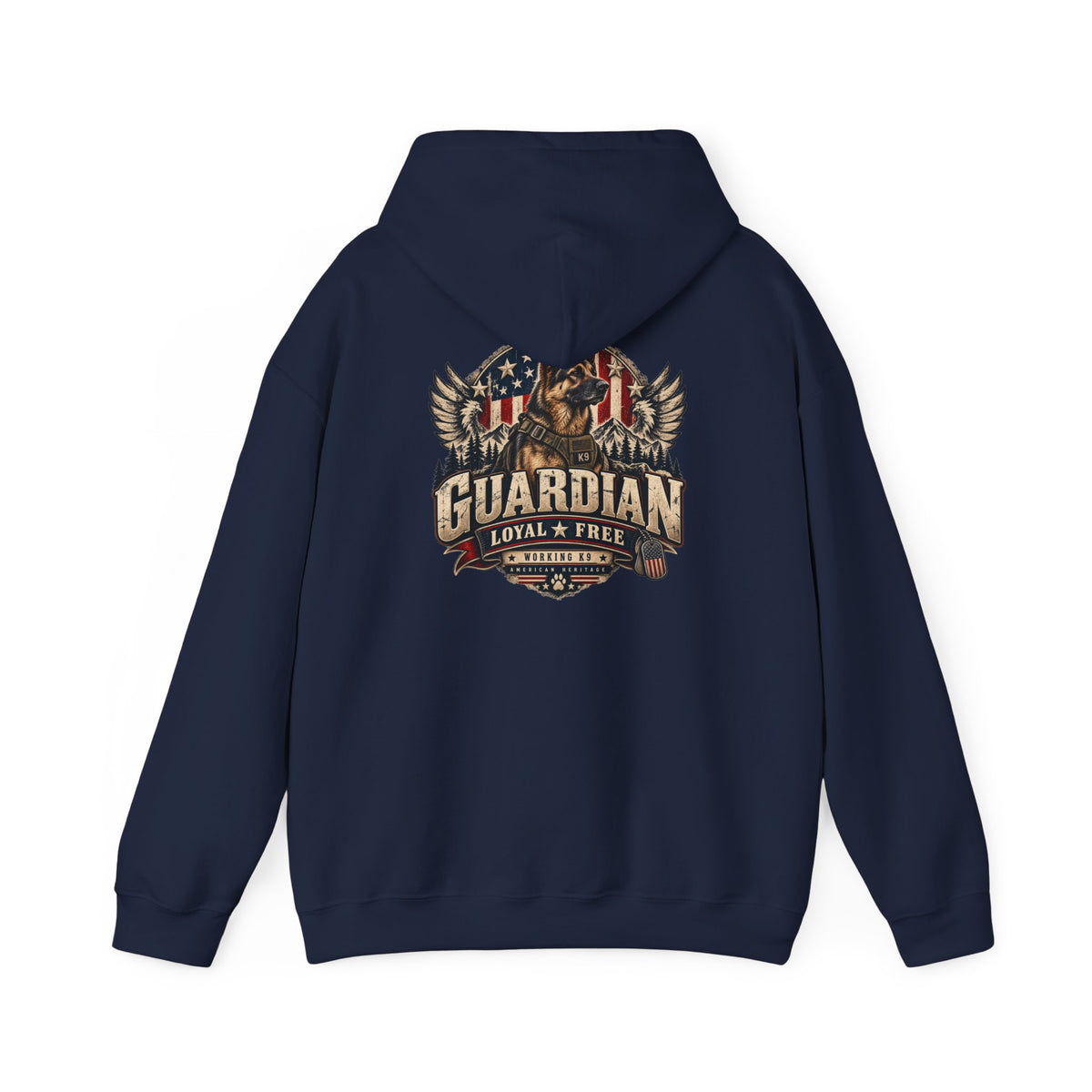Guardian Loyal & Free Hoodie - Patriotic American Flag Eagle Design
