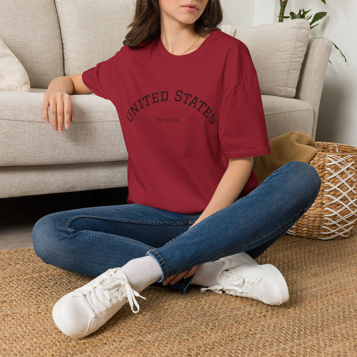 United States EST 1776 T-Shirt | Patriotic Vintage Script Tee