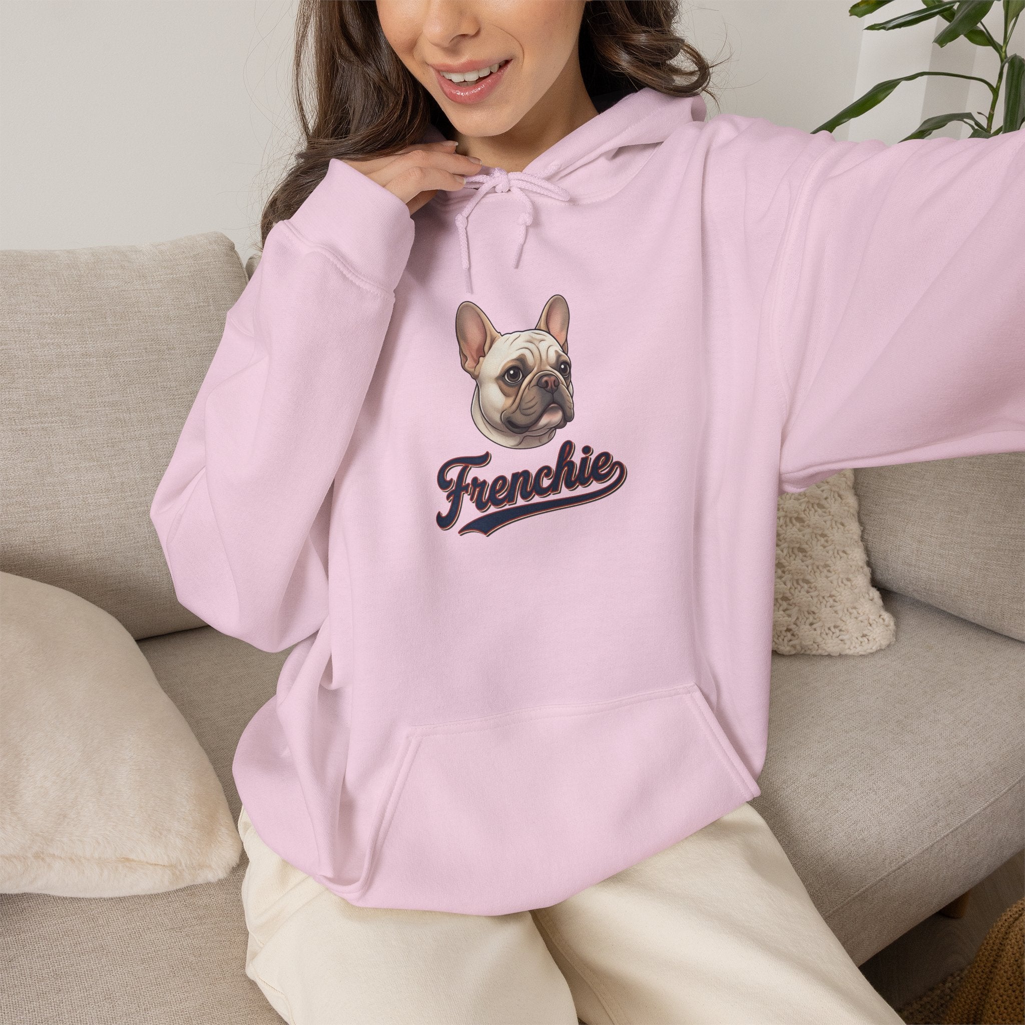 Frenchie Hoodie 90% Energy — Graphic Pullover